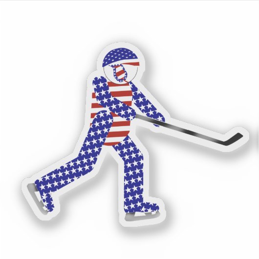 USA Ice Hockey Aufkleber (Vorderseite)