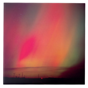 USA, Idaho. Aurora borealis, Nordlicht bei Fliese