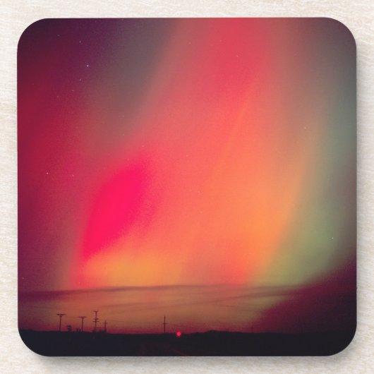 USA, Idaho. Aurora borealis, Nordlichter am Getränkeuntersetzer (Vorderseite)