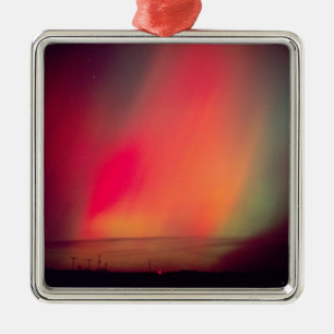 USA, Idaho. Aurora borealis, Nordlichter am Ornament Aus Metall