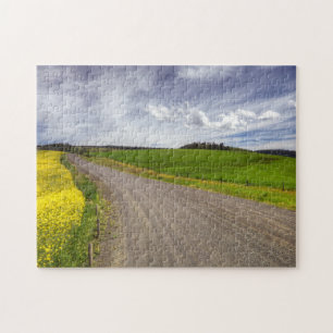 USA, Idaho, Idaho Landkreis, Canola Field Puzzle