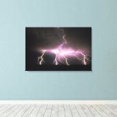 USA, Idaho Lightning. Leinwanddruck (Insitu (Holzboden))