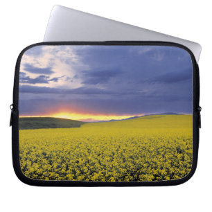 USA, Idaho, Swan Valley. Ein feuriger Sonnenunterg Laptopschutzhülle