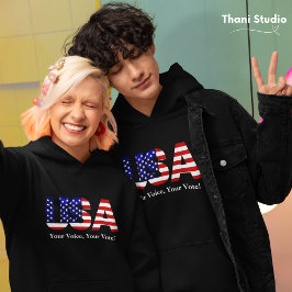 USA Ihre Stimme Ihre Stimme Wahlen Politik Männer Hoodie