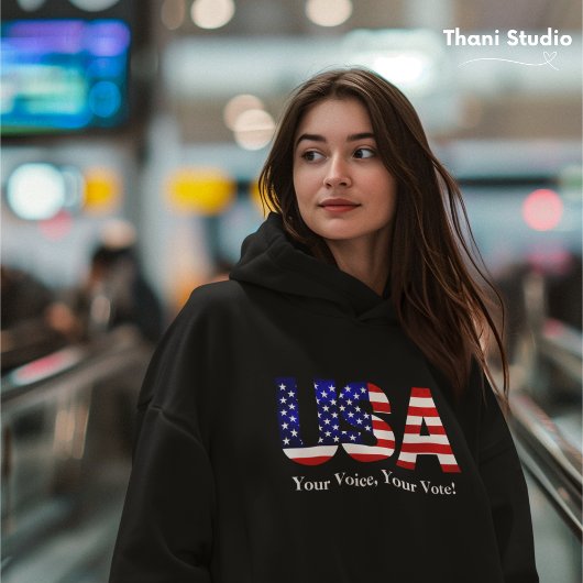 USA Ihre Stimme Ihre Stimme Wahlen Politik Männer Hoodie