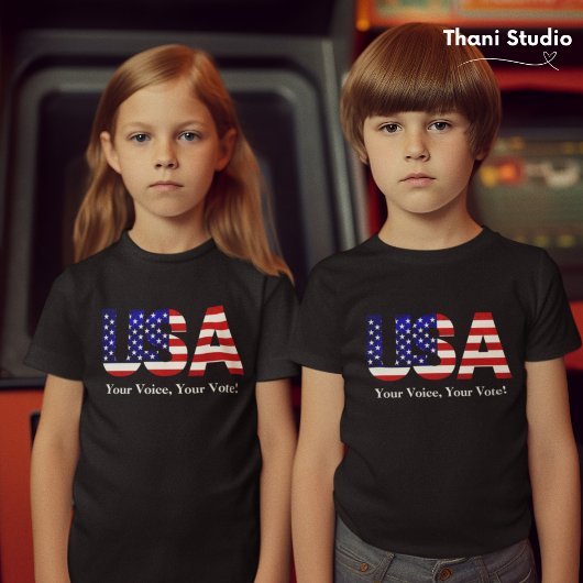 USA Ihre Stimme Ihre Wahlpolitik Kinder Tri-Blend Shirt
