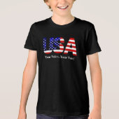 USA Ihre Stimme Ihre Wahlpolitik Kinder Tri-Blend Shirt (Vorderseite)