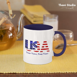 USA Ihre Stimme Ihre Wahlpolitik Tasse