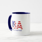 USA Ihre Stimme Ihre Wahlpolitik Tasse (Vorderseite Links)