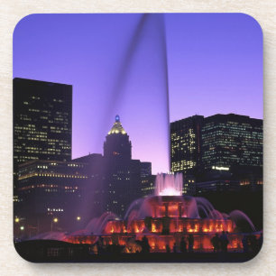USA, IL, Chicago. Buckingham-Brunnen in Grant Getränkeuntersetzer