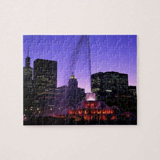 USA, IL, Chicago. Buckingham-Brunnen in Grant Puzzle (Horizontal)
