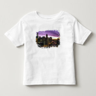 USA, IL, Chicago. Chicago Skyline und Fluss Kleinkind T-shirt