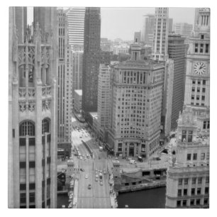 USA, IL, Chicago, Loop from Hotel Fliese