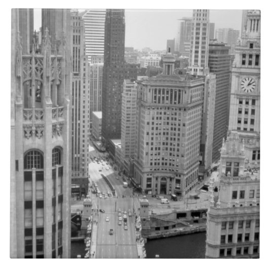 USA, IL, Chicago, Loop from Hotel Fliese (Vorderseite)