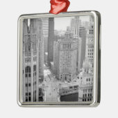 USA, IL, Chicago, Loop from Hotel Silbernes Ornament (Links)