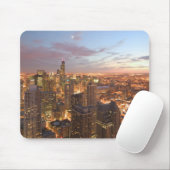 USA, Illinois, Chicago: Abend-Sicht auf den Loop Mousepad (Mit Mouse)
