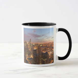 USA, Illinois, Chicago: Abend-Sicht auf den Loop Tasse