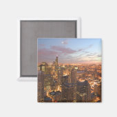 USA, Illinois, Chicago: Abend View The Loop Magnet (Vorderseite/Rückseite)