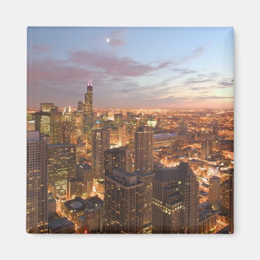 USA, Illinois, Chicago: Abend View The Loop Magnet (Vorne)