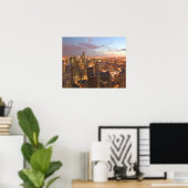 USA, Illinois, Chicago: Abend View The Loop Poster (Heimbüro)