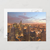 USA, Illinois, Chicago: Abend View The Loop Postkarte (Vorne/Hinten)