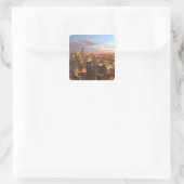 USA, Illinois, Chicago: Abend View The Loop Quadratischer Aufkleber (Tasche)