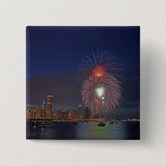 USA, Illinois, Chicago, Button (Vorderseite)