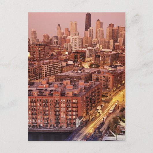 USA, Illinois, Chicago, Chicago River 2 Postkarte (Vorderseite)