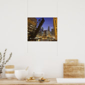 USA, Illinois, Chicago, Chicago River Poster (Küche)