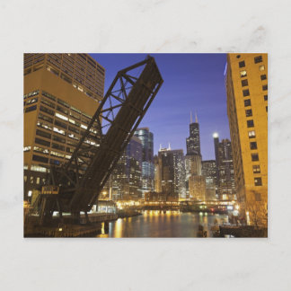 USA, Illinois, Chicago, Chicago River Postkarte