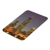 USA, Illinois, Chicago: City Skyline / Abend Magnet (Linke Seite)