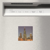 USA, Illinois, Chicago: City Skyline / Abend Magnet (In Situ (Geschirrspüler))