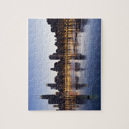 USA, Illinois, Chicago, City skyline over Lake 6 Puzzle (Vertikal)
