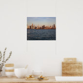 USA, Illinois, Chicago, City skyline over Lake Poster (Küche)