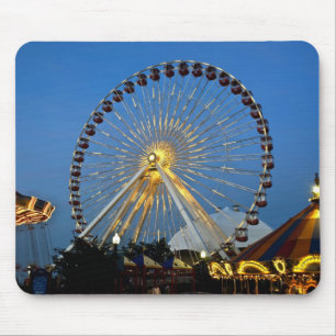 USA, Illinois, Chicago, Cityscapes, Lighted Mousepad