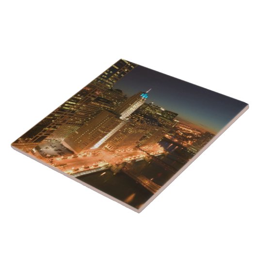 USA, Illinois, Chicago: Der Loop: Gebäude Fliese (Seite)