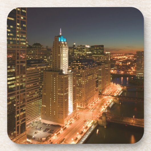 USA, Illinois, Chicago: Der Loop: Gebäude Untersetzer (Vorderseite)