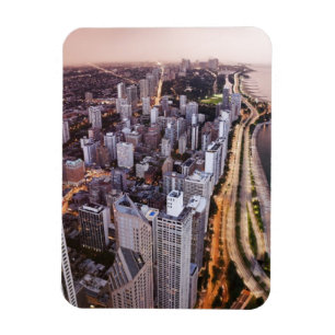 USA, Illinois, Chicago, Luftaufnahme von See Magnet