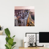 USA, Illinois, Chicago, Luftsicht auf den See Poster (Heimbüro)