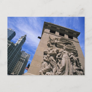 USA, Illinois, Chicago, Michigan Avenue Bridge Postkarte