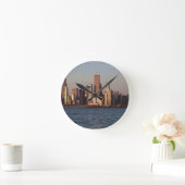 USA, Illinois, Chicago, Stadt-Skyline über See 2 Runde Wanduhr (Zuhause)