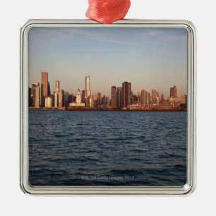USA, Illinois, Chicago, Stadt-Skyline über See Ornament Aus Metall