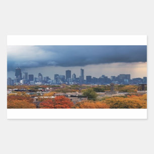 USA, Illinois, Chicago, Stadtbild Rechteckiger Aufkleber