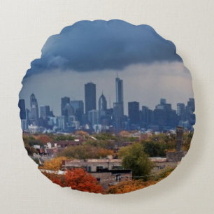 USA, Illinois, Chicago, Stadtbild Rundes Kissen