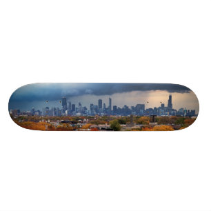 USA, Illinois, Chicago, Stadtbild Skateboard