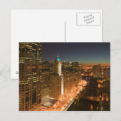 USA, Illinois, Chicago: The Loop: Gebäude Postkarte (Vorne/Hinten)