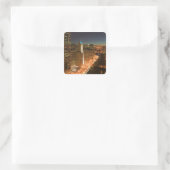 USA, Illinois, Chicago: The Loop: Gebäude Quadratischer Aufkleber (Tasche)