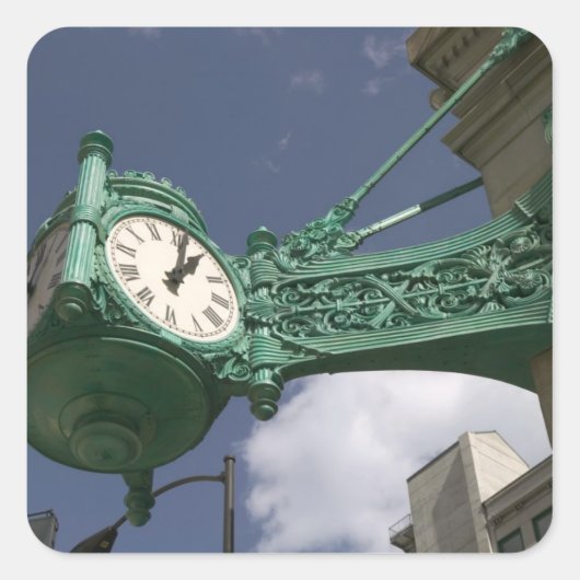 USA, Illinois, Chicago: The Loop: North Staat Quadratischer Aufkleber (Vorderseite)