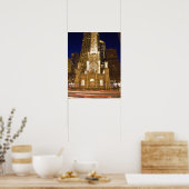 USA, Illinois, Chicago, Wasserturm beleuchtet Poster (Küche)