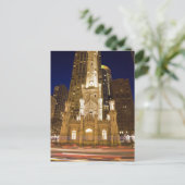 USA, Illinois, Chicago, Wasserturm beleuchtet Postkarte (Stehend Vorderseite)